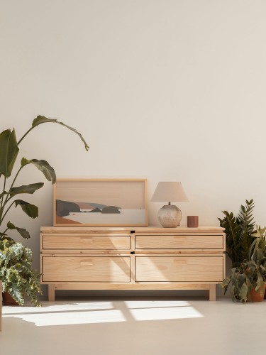 Cómoda dupla com 4 gavetas 157x62 AIKA | LUFE