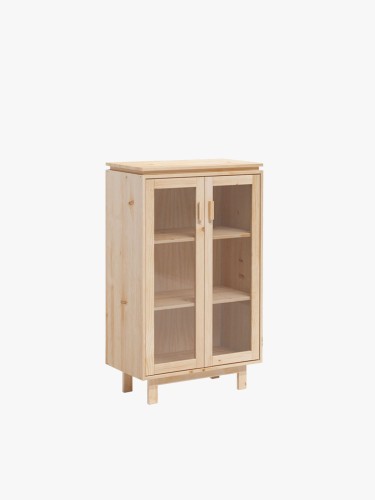 Vitrina expositora de cristal y madera 78x128 AIKA | LUFE