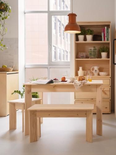 Banco de madera 90X35 BATU | LUFE