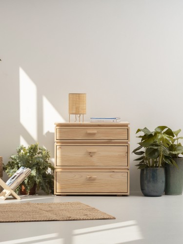 Cajonera de madera con 3 cajones 78x77 LIBE | LUFE