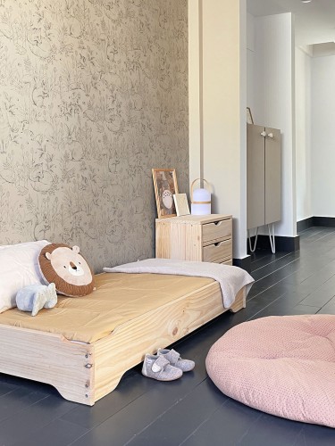 Cama montessori empilhável infantil em madeira 120x60 cm | LUFE