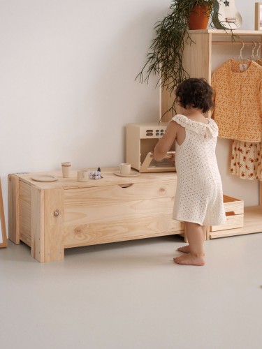 Baúl NINAO de 100 cm en madera | LUFE