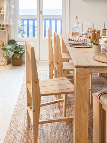 Sedia da pranzo in legno BURU | LUFE