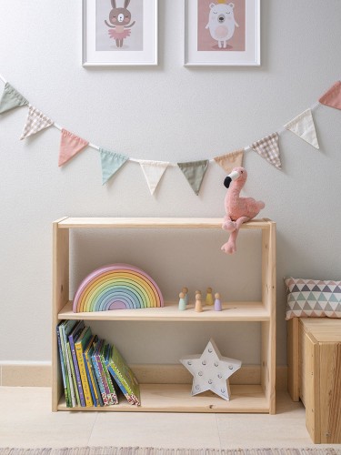 Estantería básica 3 baldas de madera | LUFE