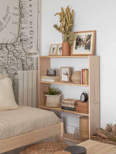 Scaffale basic 4 ripiani in legno | LUFE