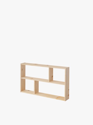 Estantería asimétrica 3 baldas de madera | LUFE