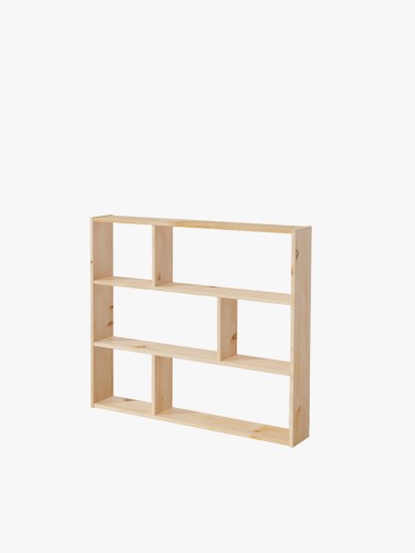 Scaffale asimmetrico 4 ripiani in legno | LUFE