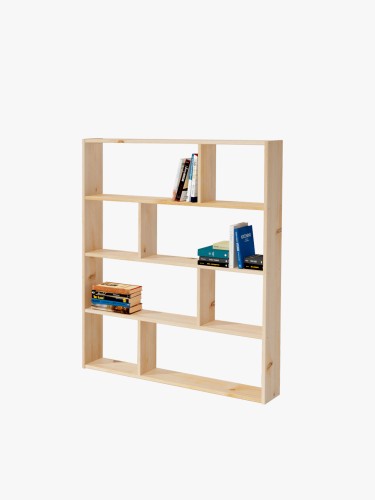 Scaffale asimmetrico 5 ripiani in legno | LUFE