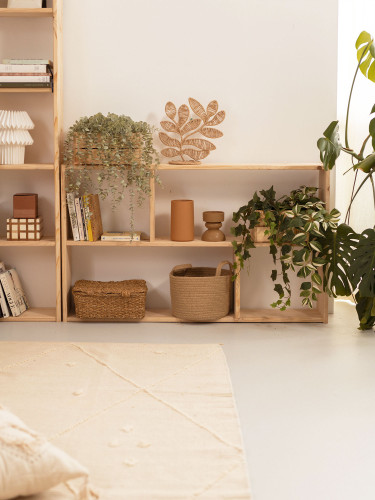 Estante assimétrica 3 prateleiras de madeira | LUFE