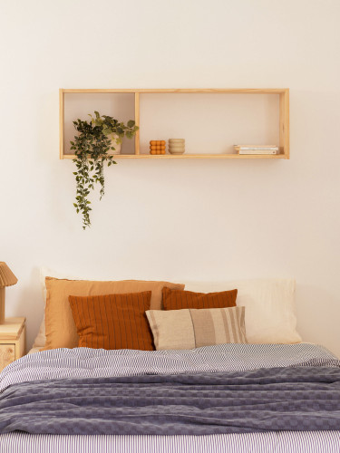 Étagère asymetrique à 2 tablettes en bois | LUFE