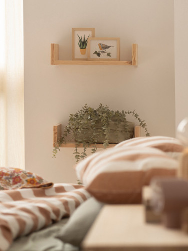 Estante de parede em madeira 44X21 cm | LUFE