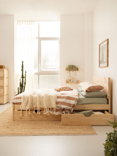 Tiroirs de rangement profondeur 65 cm en bois