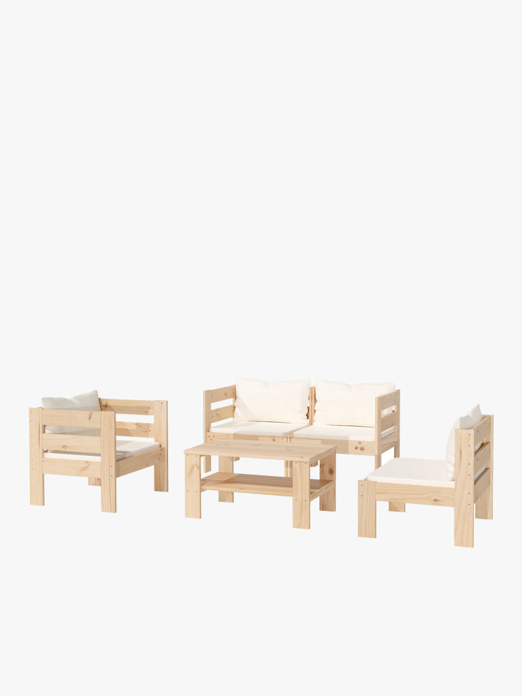 OREKA conjunto sofá modular com mesa para exterior