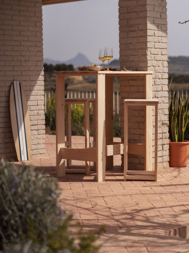 OREKA sgabello bar in legno | LUFE