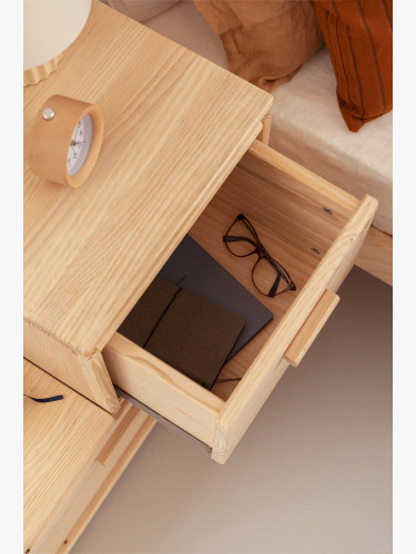 Table de chevet escalier en bois avec deux hauteurs LIBE | LUFE