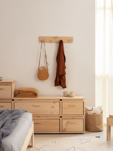 Commode double en bois avec 4 tiroirs 117x59 LIBE | LUFE