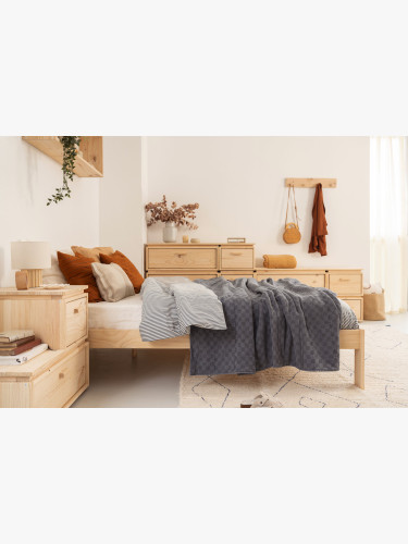 Commode double en bois avec 6 tiroirs 117x87 LIBE | LUFE