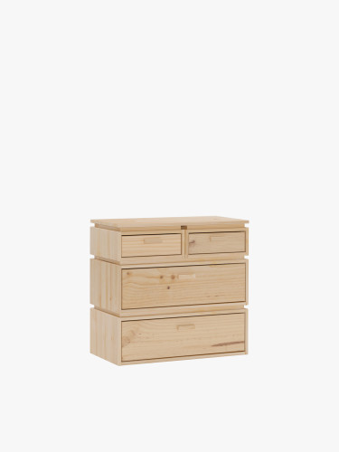 Cajonera de madera con 4 cajones 78x77 LIBE | LUFE