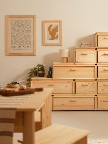 Cassettiera scala in legno a 4 livelli LIBE | LUFE