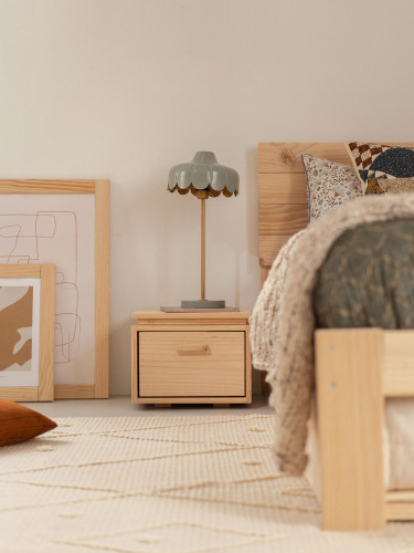 Mesita de noche de madera con cajón 39x32 LIBE | LUFE