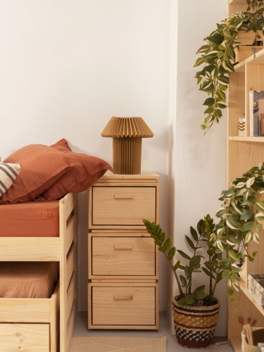 Cassettiera a colonna in legno con 3 cassetti 39x87 LIBE | LUFE