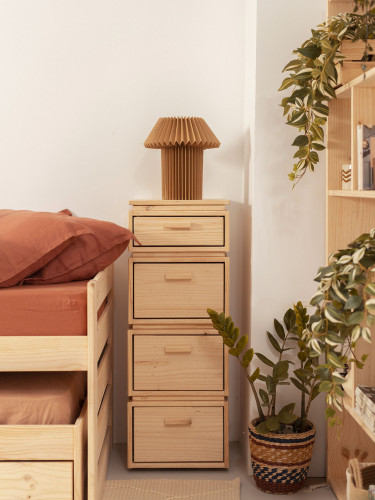 Cassettiera a colonna in legno con 4 cassetti 39x105 LIBE | LUFE