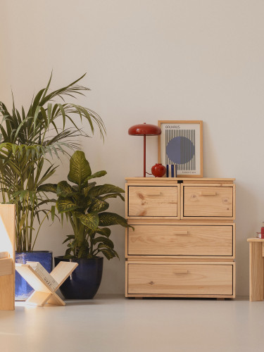 Cajonera de madera con 4 cajones 78x87 LIBE | LUFE