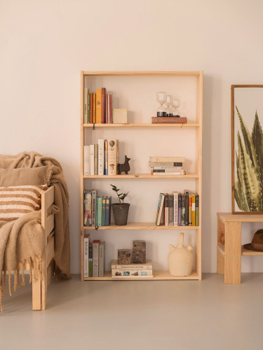 Scaffale basic 5 ripiani in legno | LUFE