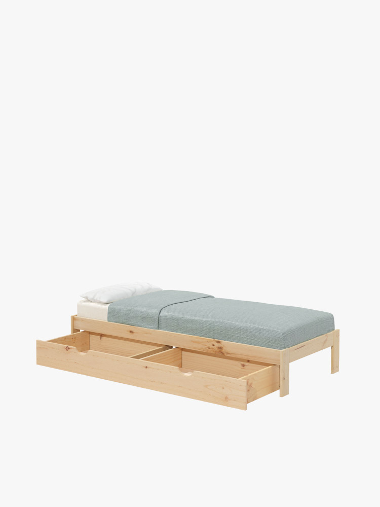 BASO cama individual 80 com 1 gaveta de arrumação