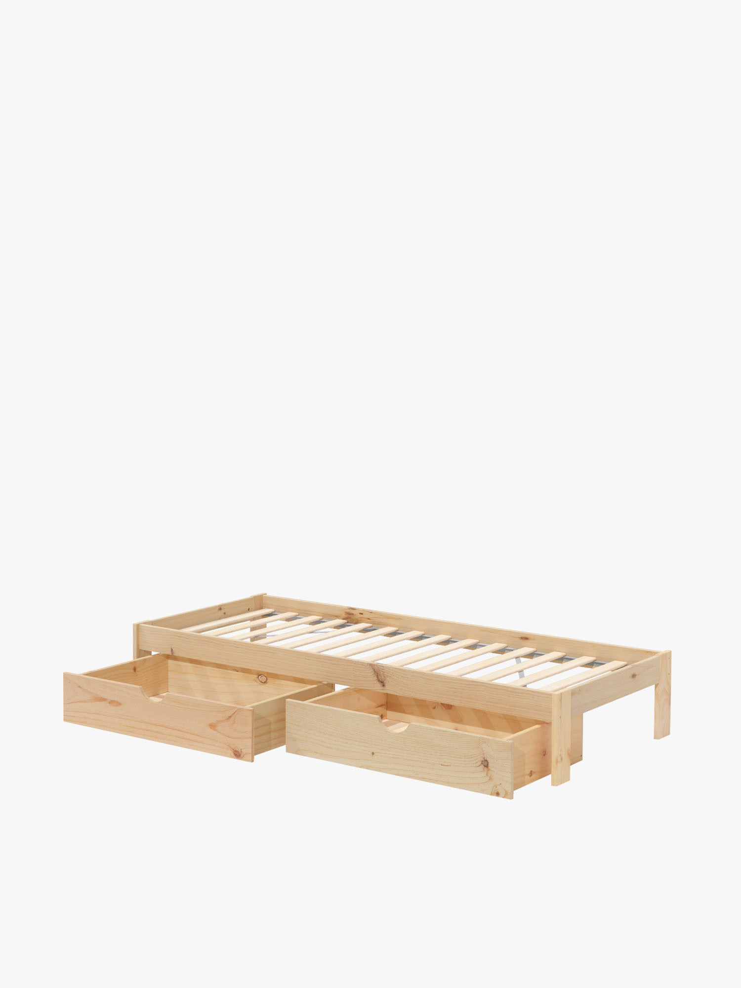 BASO letto singolo 80 con 2 cassetti