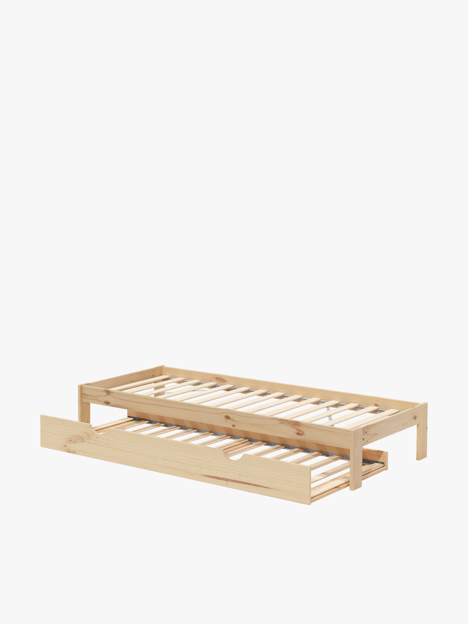 Lit gigogne BASO de 90 cm  en bois| LUFE