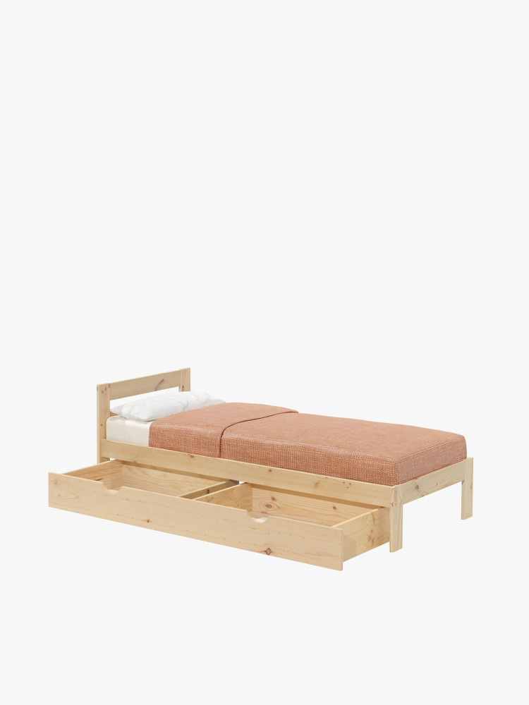LORE cama individual 90 com 1 gaveta de arrumação
