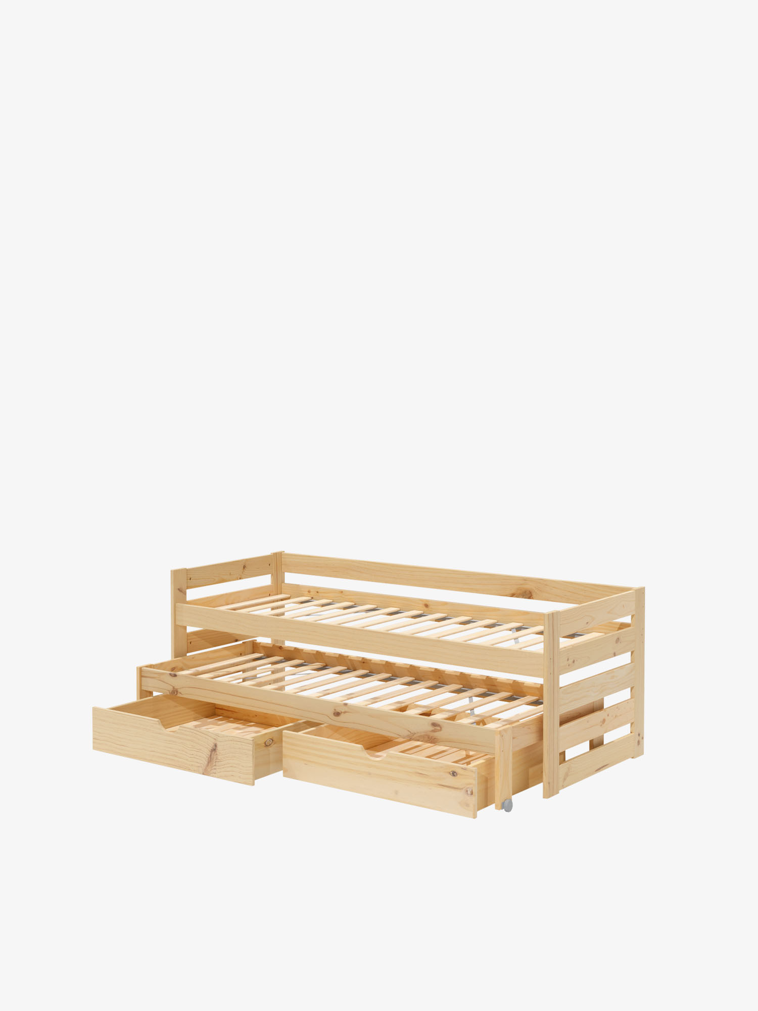 Lit gigogne compact avec tiroirs | LUFE