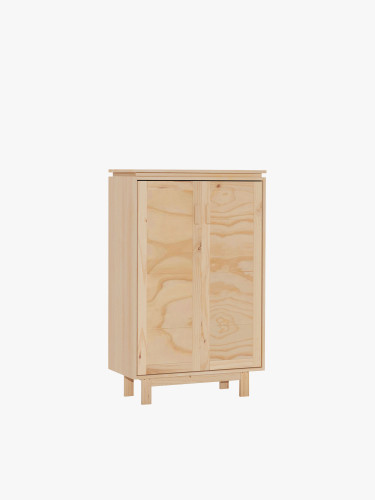 Armadio credenza in legno con ripiani e gambe | LUFE