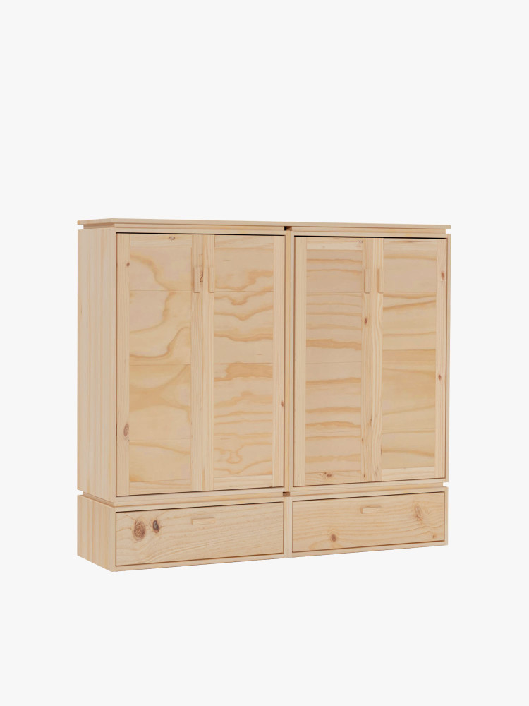 LIBE armadio basso con 2 cassetti 157x143