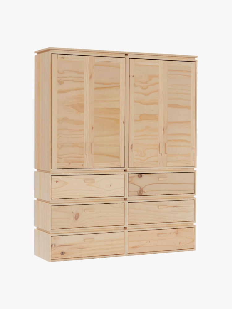 LIBE armadio con 6 cassetti 157x198
