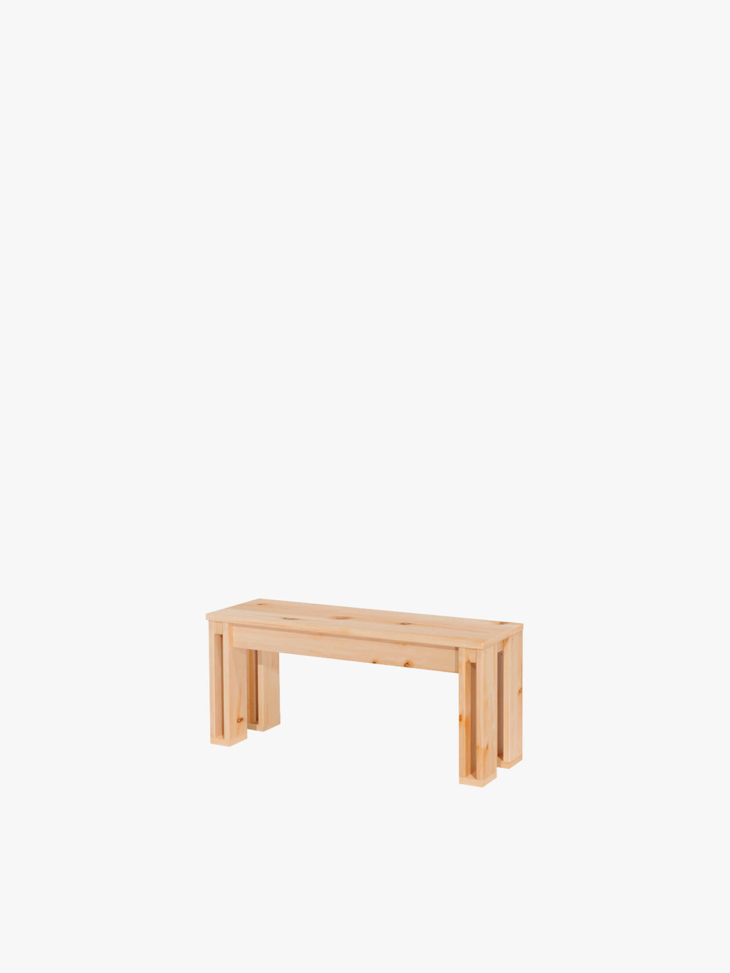 Banco de madera maciza de 100 cm | LUFE