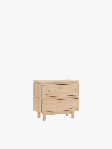 Cassettiera in legno con 2 cassetti 78x72 AIKA | LUFE