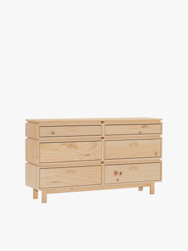 Cómoda dupla com 6 gavetas 157x90 AIKA | LUFE