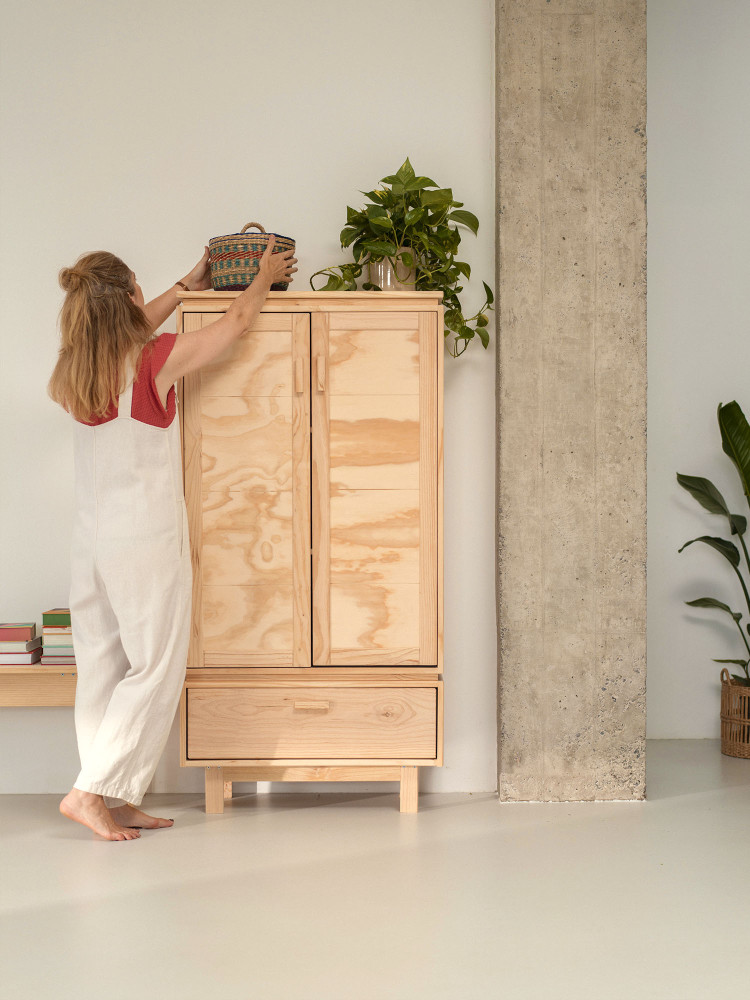 AIKA armoire basse avec tiroir 78x156 2