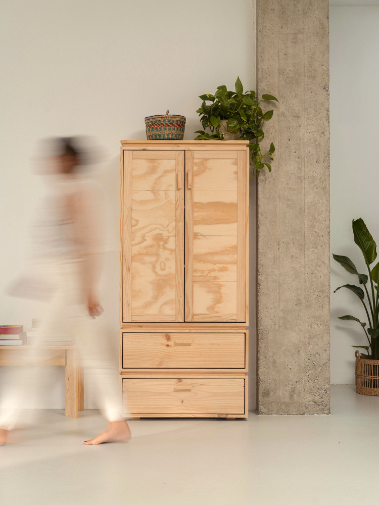 LIBE armoire avec 2 tiroirs 78x171 2