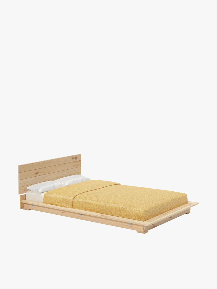 LUR cama tatami con cabecero de pared 140