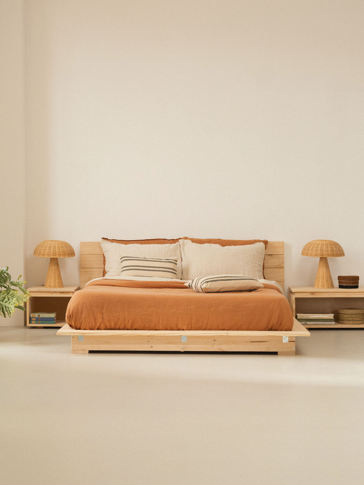LUR cama tatami com cabeceira de parede 160 2