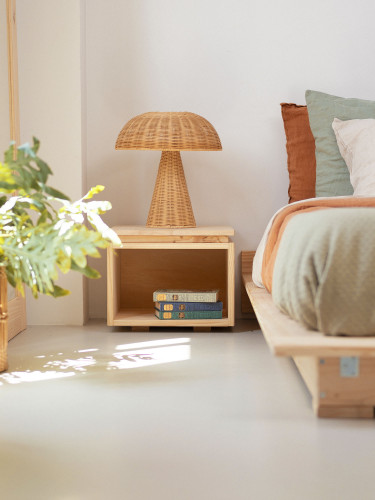 Comodino piccolo in legno naturale | LUFE