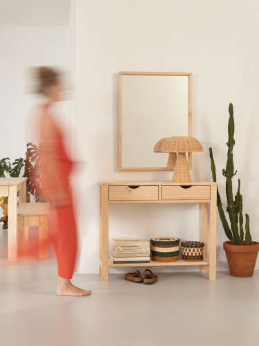 Specchio da parete in legno GOI | LUFE