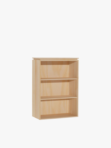 Estantería librería baja de madera natural | LUFE