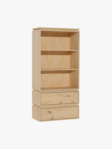 Scaffale libreria in legno con cassetti integrati | LUFE