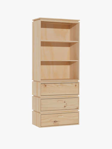 Alacena de madera natural con cajones integrados | LUFE