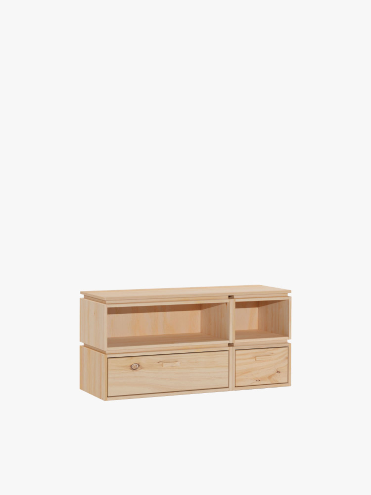 Mobile TV piccolo in legno ecologico e naturale | LUFE