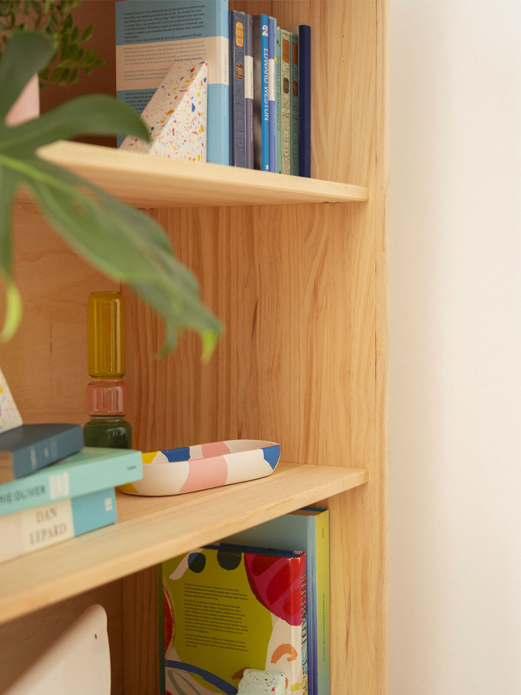 Módulo estantería de madera natural | LUFE 2